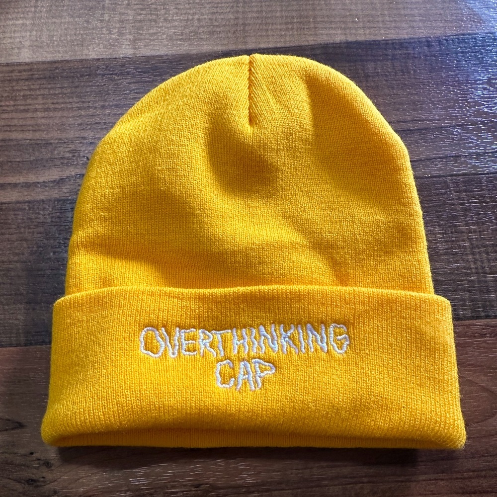 Overthinking Cap Beanie - Golden Yellow-Orange